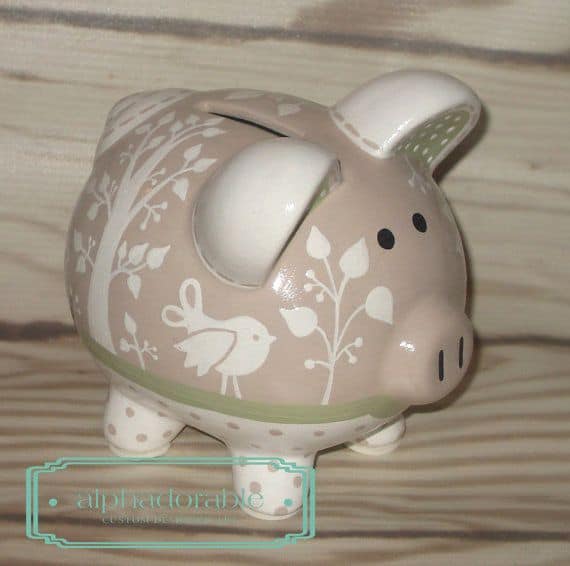#15 DO IT YOURSELF POTTERY PAINTED PIGGY BANK