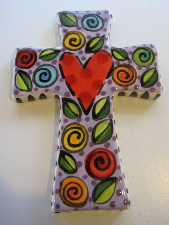 #4 ADD SOME COLOR TO YOUR CRUCIFIX TO BRIGHTEN IT WITH POTTERY PAINTING