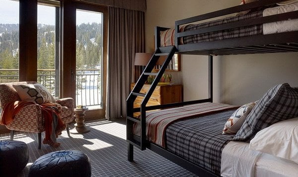#18 SIMPLE DOUBLE DECKER BEDS WITH LADDER BIG ENOUGH FOR TWO KIDS EACH