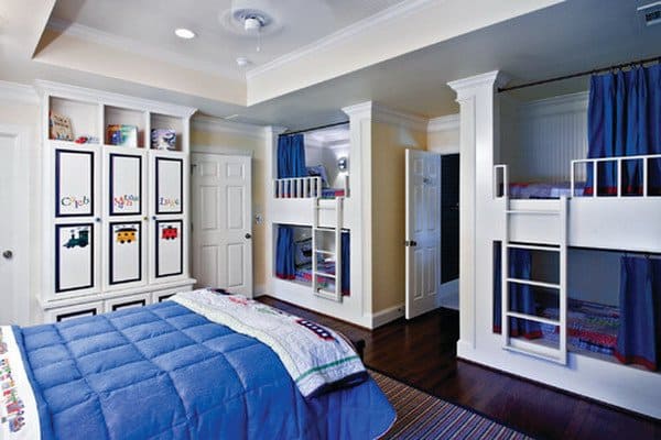#36 DOUBLE DECKER BEDS WITH THEIR OWN CURTAINS FOR PRIVACY