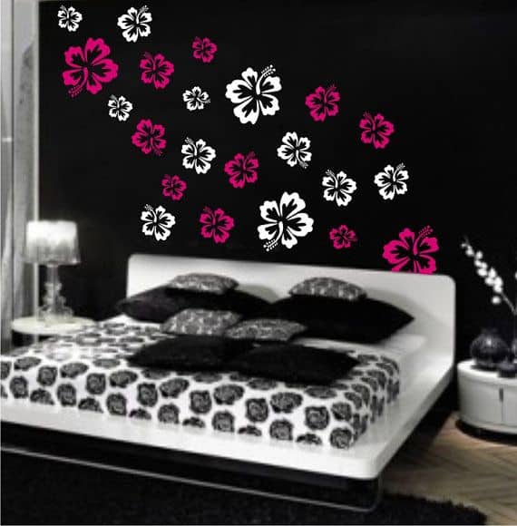 # 24 WALL ART IDEA USING WALLPAPER FLOWERS