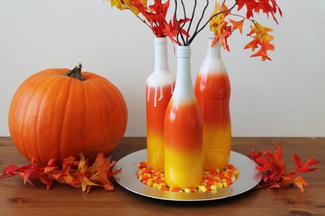 Enjoy Fall With Creative Simple Wine Bottle Crafts (3)
