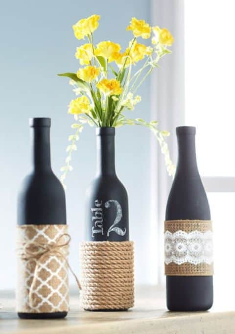 Enjoy Fall With Creative Simple Wine Bottle Crafts (5)