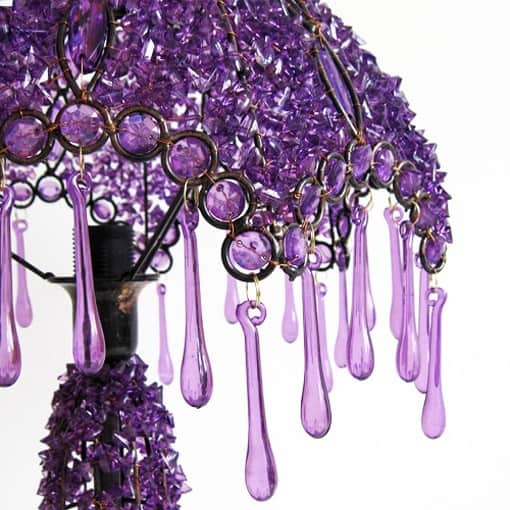 #6 purple bead diy lampshade idea for your home