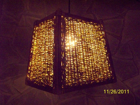 #8  hanging lampshade diy idea for your home using a basket