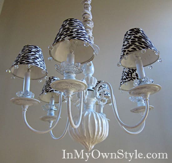 #17 chandelier lampshade diy idea