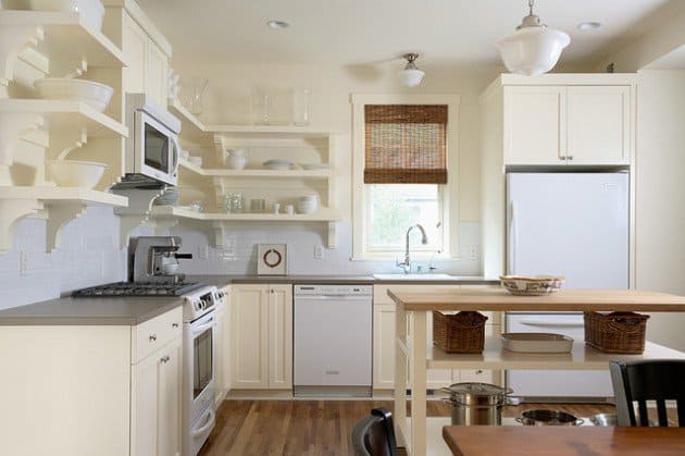 18 Neat Ergonomic Kitchen Islands Designs Featuring Open Shelving homesthetics ktichen designs (12)
