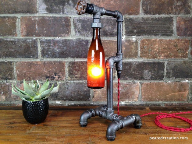 #13 use a cool bottle as in industrial lamp