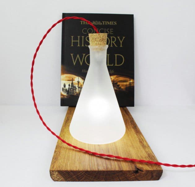 #15 create a mysterious industrial glass table lamp