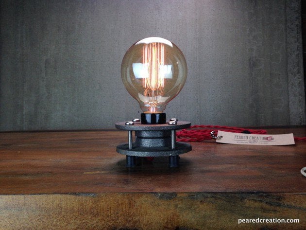#6 create a table lamp from industrial elements