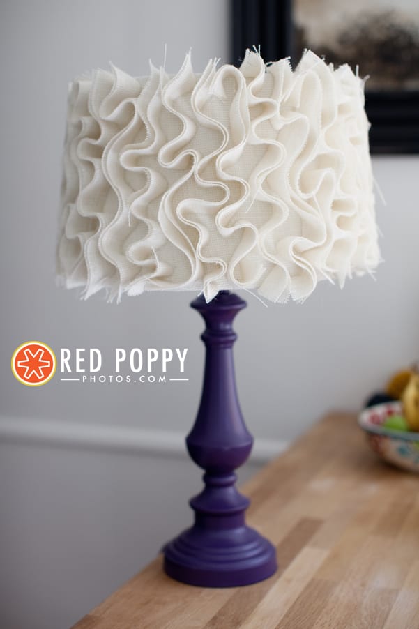 #9 add ruffles to a textile lampshade