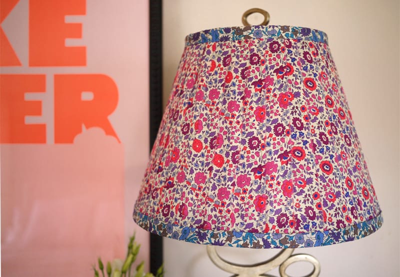 #10 update your lampshade with floral fabric
