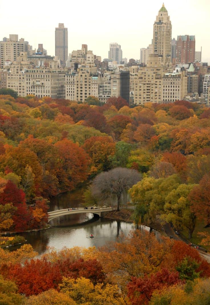 #21 New York's Central Park during autumn in all its splendor and glory
