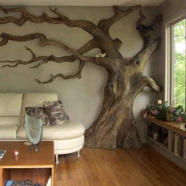 30 Ingenious Wall Tree Decorations To Beautify Your Home 