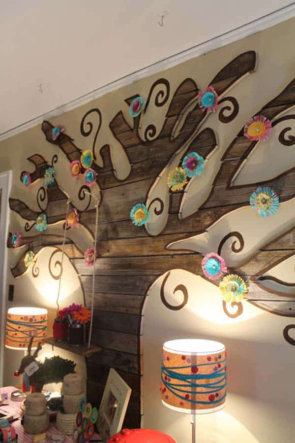 #14 SALVAGED WOOD TREE DESIGN BLOSSOMED THANKS TO CREATIVITY