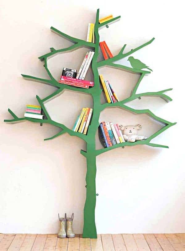 #27 CREATIVE GREEN TREE BOOK SHELVE