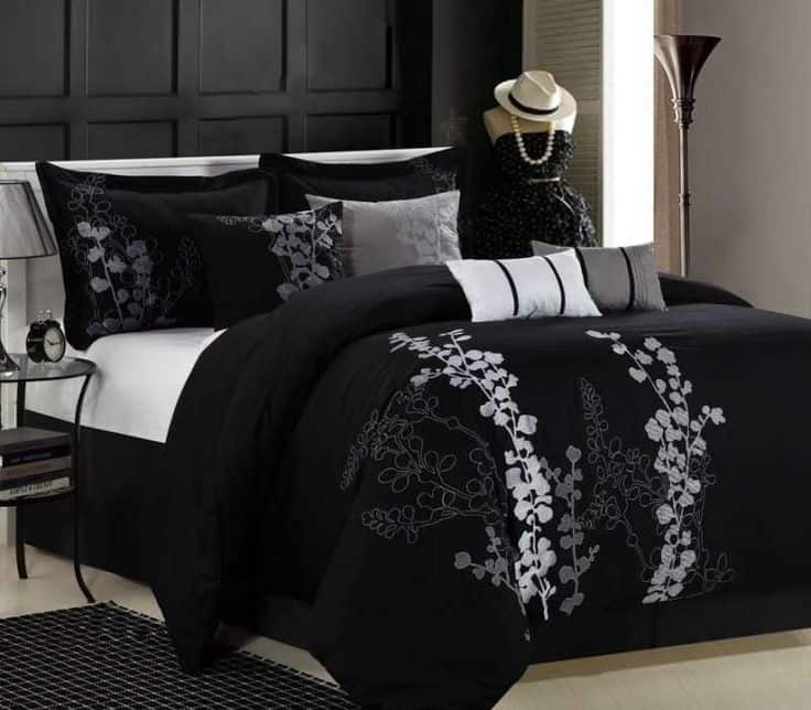 #13 chic black and white comforter bedding