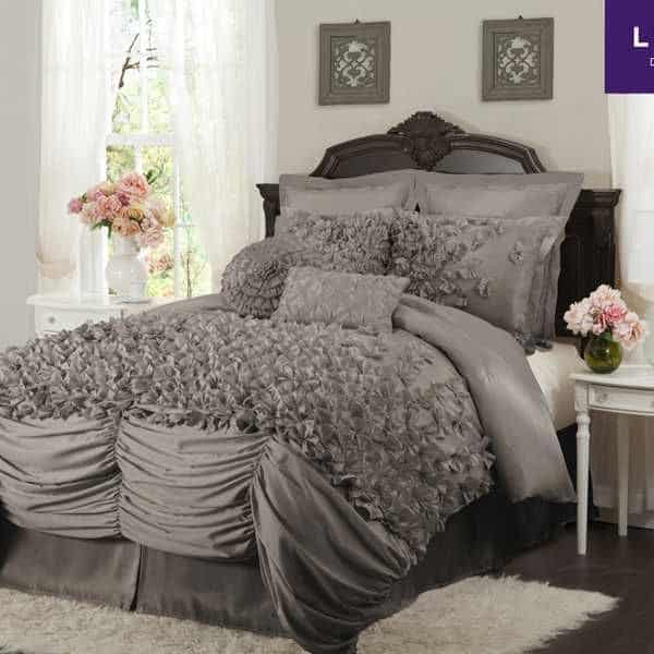 #22 lush decor gray comforter bedding