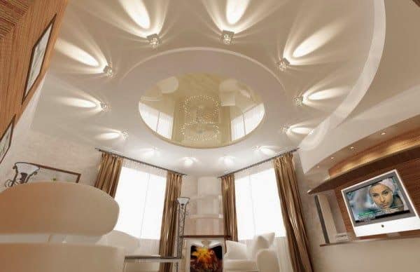 #20 MAGICAL CRYSTAL CLEAR LIGHTING FIXTURES IN THE MIDST OF THIS GYPSUM BOARD CEILING