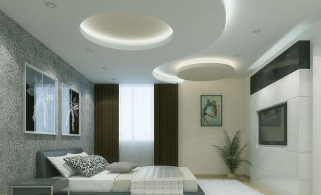 #29 A SIMPLE WHITE CIRCULAR PATTERNED DROP CEILING