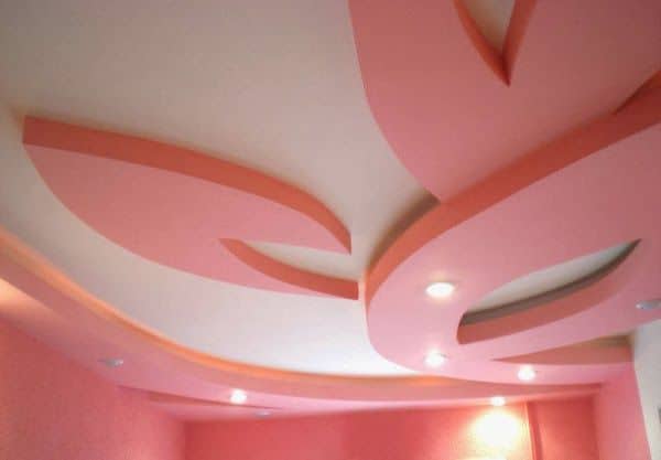 #1 PINK FLOWER DESIGN WITH LIGHTING FIXTURES FOR A GIRL'S BEDROOM