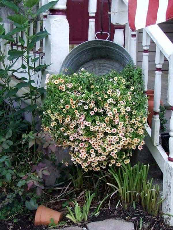 #23 CREATE A BEAUTIFUL FLOWER CASCADE WITH THE HELP OF A BUCKET