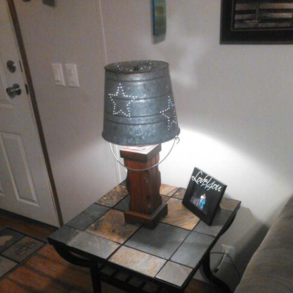 #24 USE SIMPLE ELEMENTS TO CREATE YOUR OWN GALVANIZED BUCKET LAMP