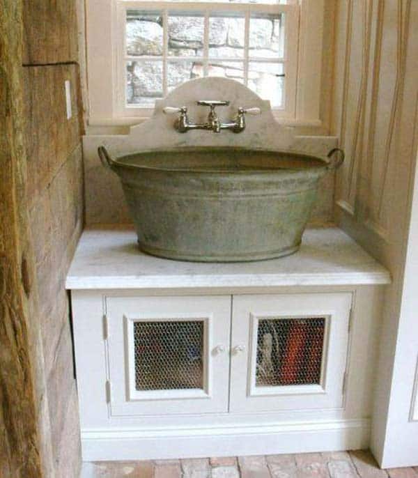 #31 INDUSTRIAL RUSTIC DESIGN WITH GALVANIZED SINK