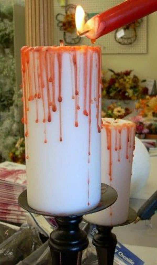 #39 SIMULATE BLOOD SOAKED CANDLES