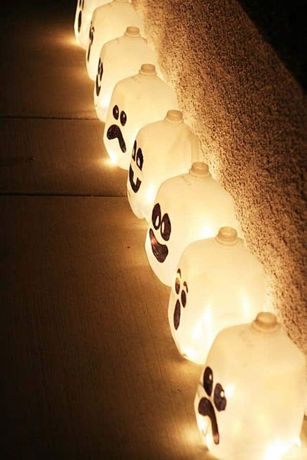 #7 ILLUMINATE MILK JUGS FROM WITHIN AND BEAUTIFY YOUR WALKWAY