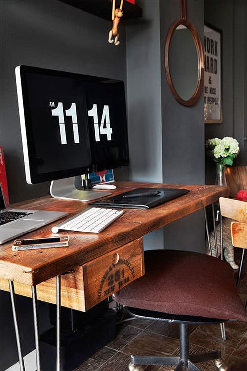 #15 Reclaim your position with a salvaged wood desk