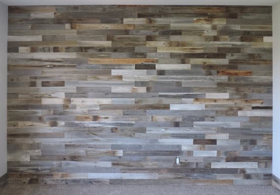 #24 Super cool reclaimed wood diy wall paneling