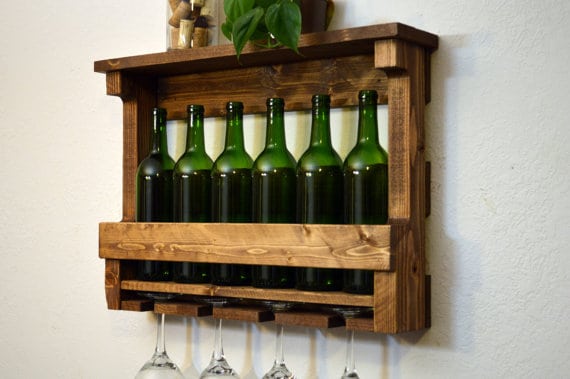 #34 Simple to realize wood wine rack