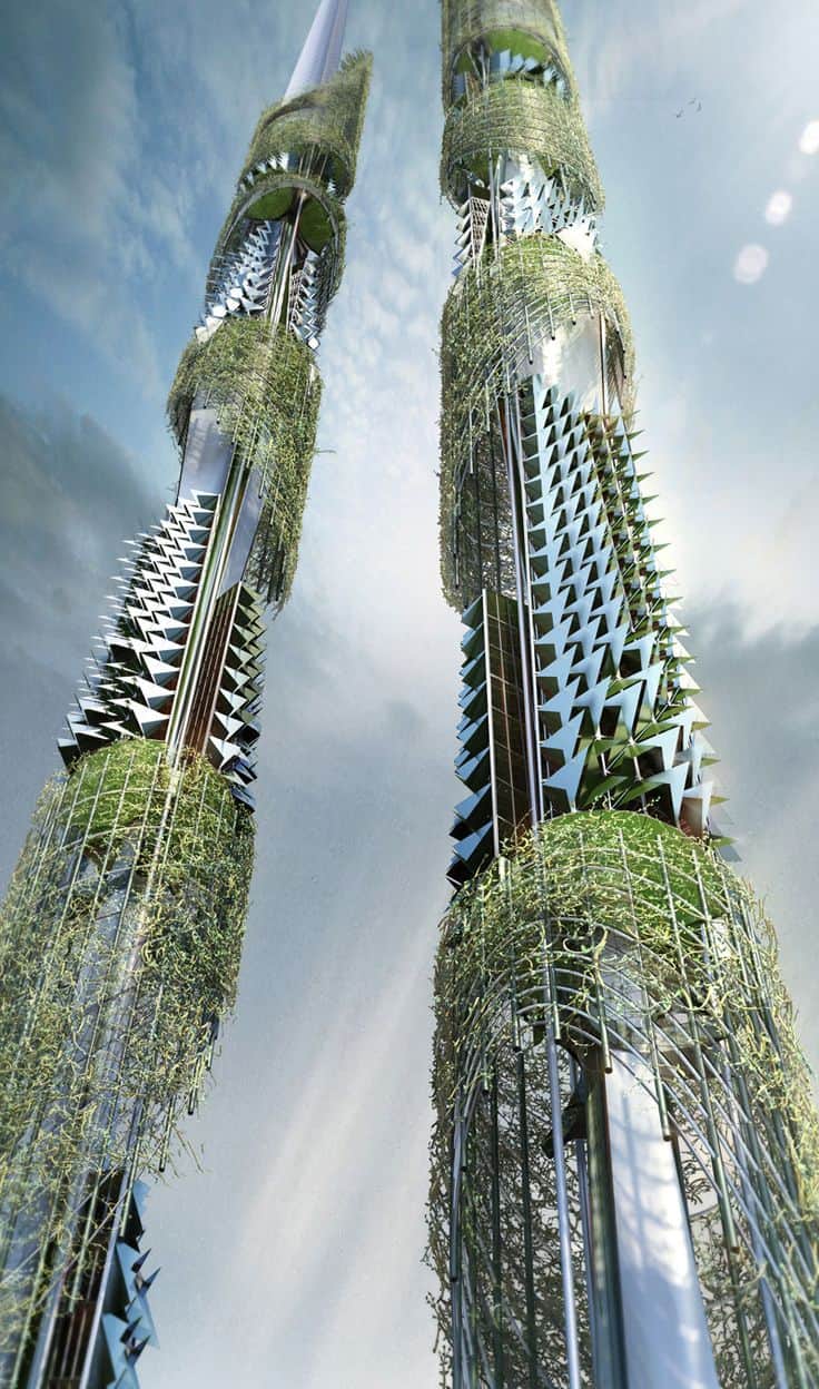 #36 THE TAIWAN TOWERS IN TAIWAN EXPRESS THE INTEREST FOR THE NEED OF GREENERY IN MODERN CITIES