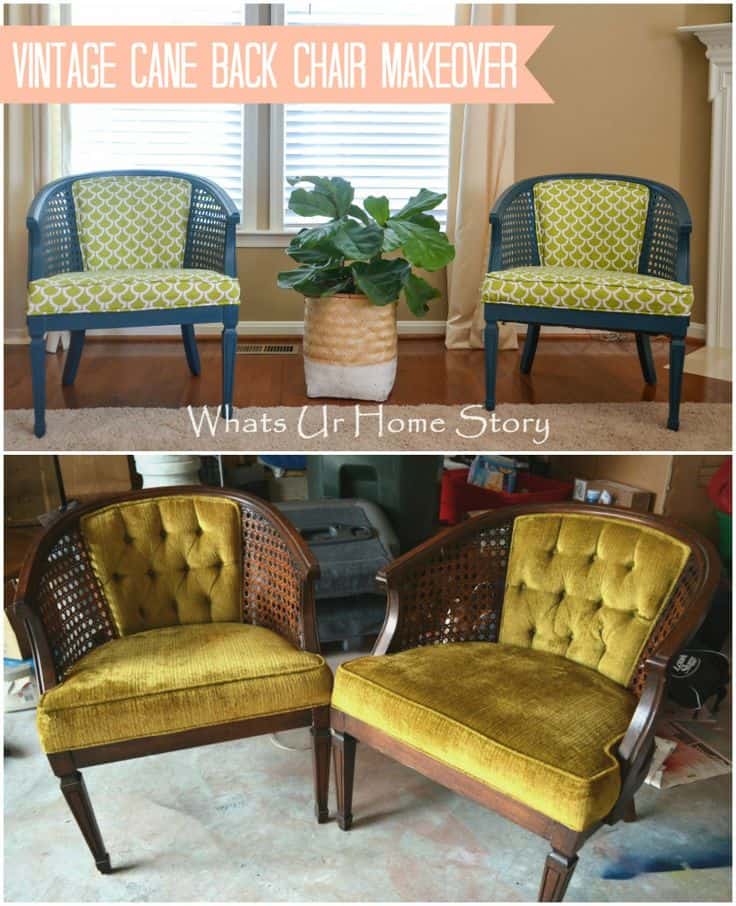 #17 antique cane chair with a new makeover