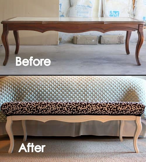 #18 another idea of a tufted bench makeover