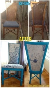 Before And After DIY Reupholstering Furniture Ideas