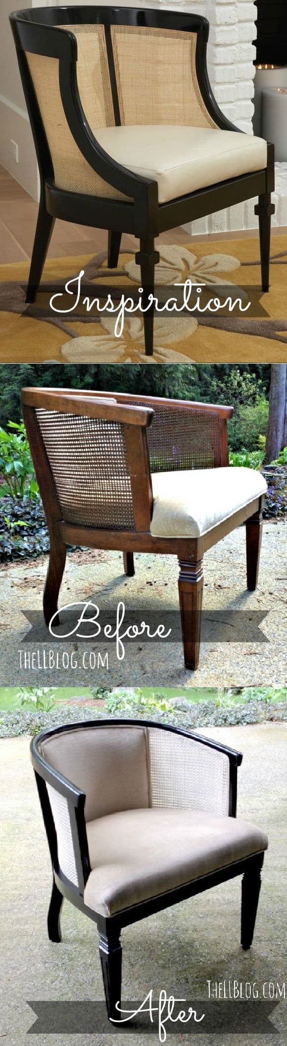 Before And After DIY Reupholstering Furniture Ideas (29)