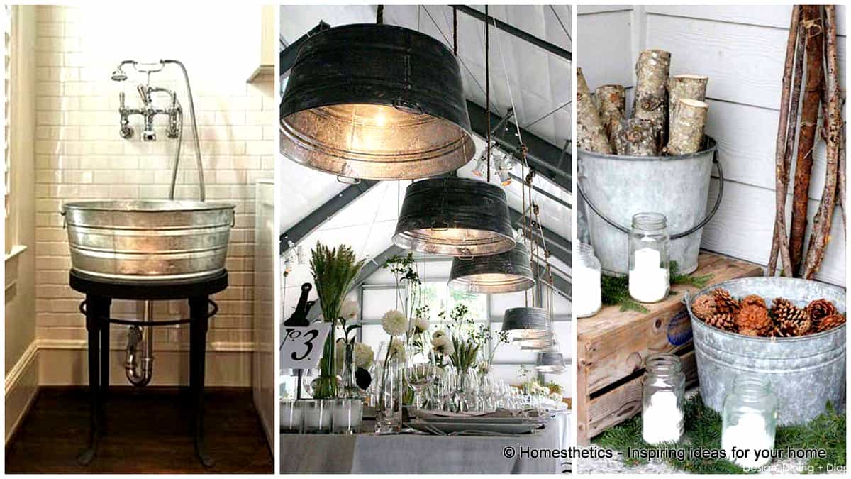33 Insanely Smart Ways to Repurpose Galvanized Buckets and Tubs