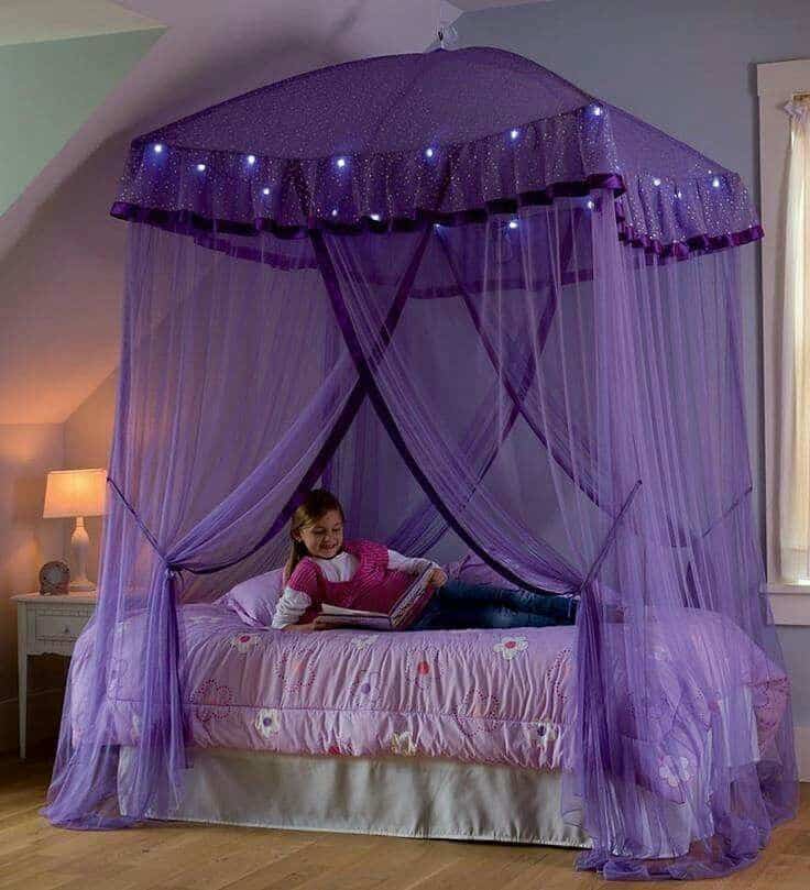 #11 allow kids to choose their favorite colors to design their own canopy beds