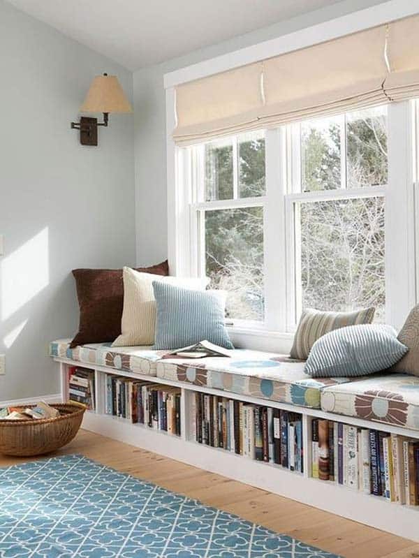 #3 CREATE A WINDOW READING NOOK THAT HOSTS BOOKS
