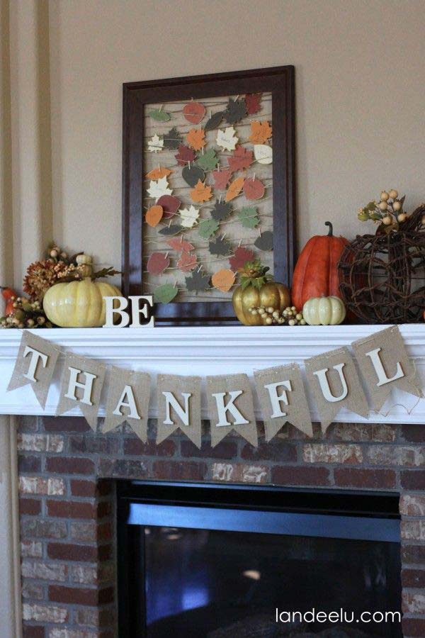 #27 EXPRESS YOUR GRATITUDE WITH THIS CREATIVE THANKFUL BURLAP GARLAND