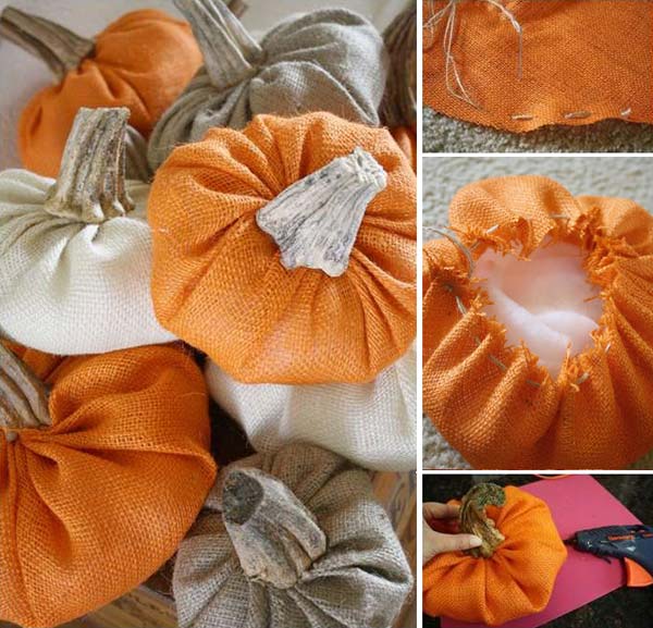 #3 CREATING PUMPKIN FALL DECORATIONS FOR YOUR HOUSEHOLD CAN REVOLVE AROUND AUTUMN COLORED BURLAP