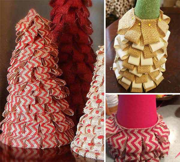 #29 CREATE YOUR  OWN CHRISTMAS TREE YOURSELF FROM BURLAP LAYERS