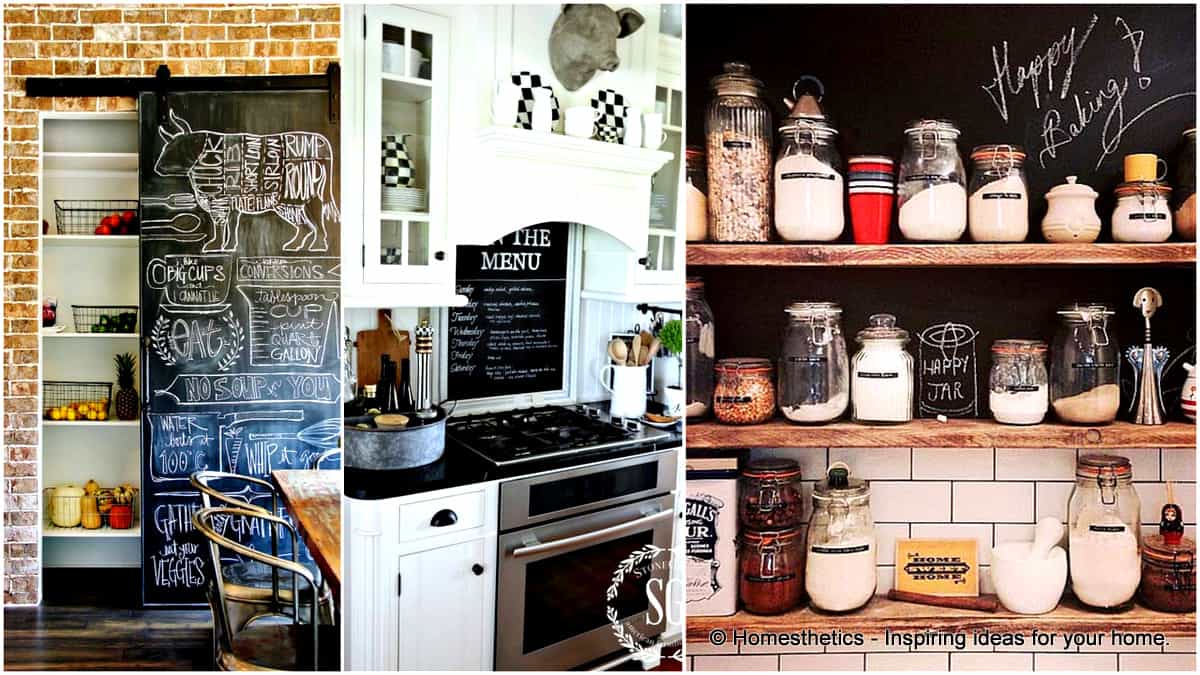 1 21 Simply Beautiful Ways To Use Chalkboard Paint On a Kitchen