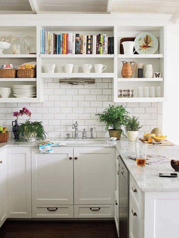 All white kitchen design choice emphasizing the feeling of space.