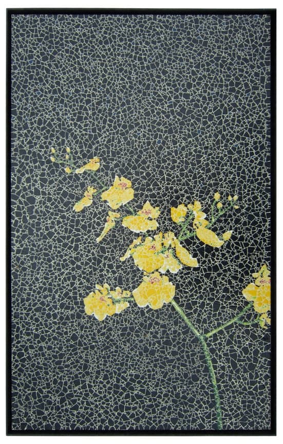 #11 express your love for mural art by creating a picture of yellow flowers in the night