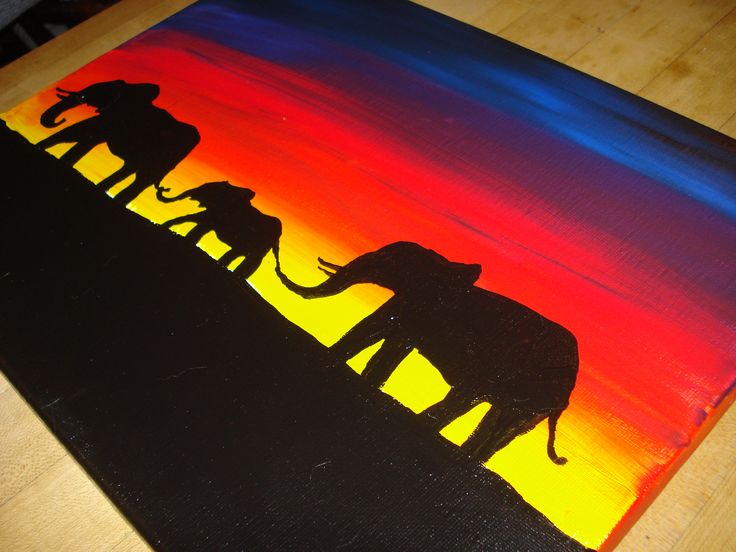 #19 IMAGINE USING ACRYLIC PAINT TO SHOW THE BEAUTY OF A WARM SUNRISE