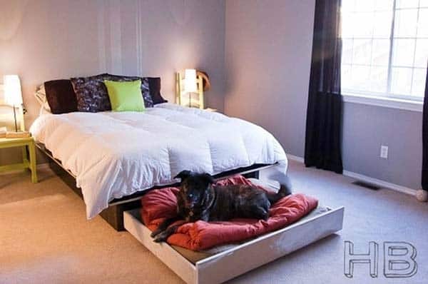 CREATE A SMALL REFUGE FOR YOUR PET for The Foot of the Bed homesthetics decor (11)