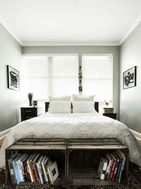 WOODEN CRATES Bedroom Decor Ideas for The Foot of the Bed homesthetics decor (3)